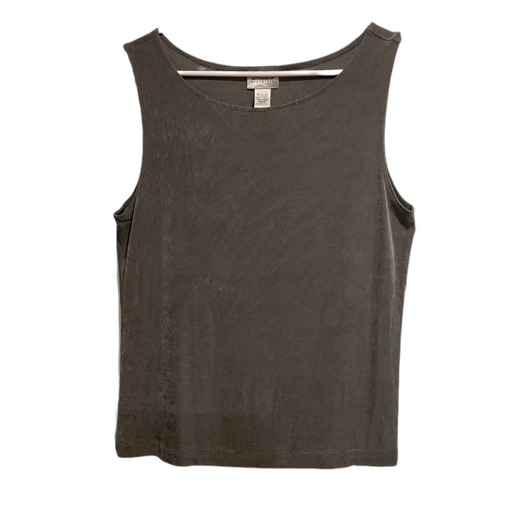 Chico’s Travelers Tank Top Gray Stretch Acetate